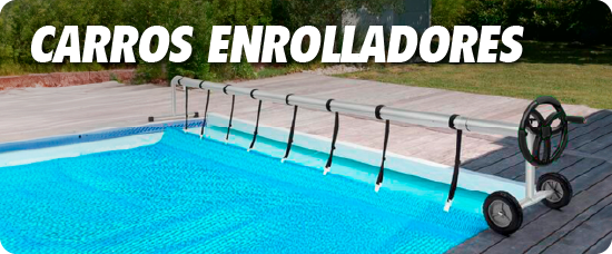 Carro enrollador de mantas de piscina
